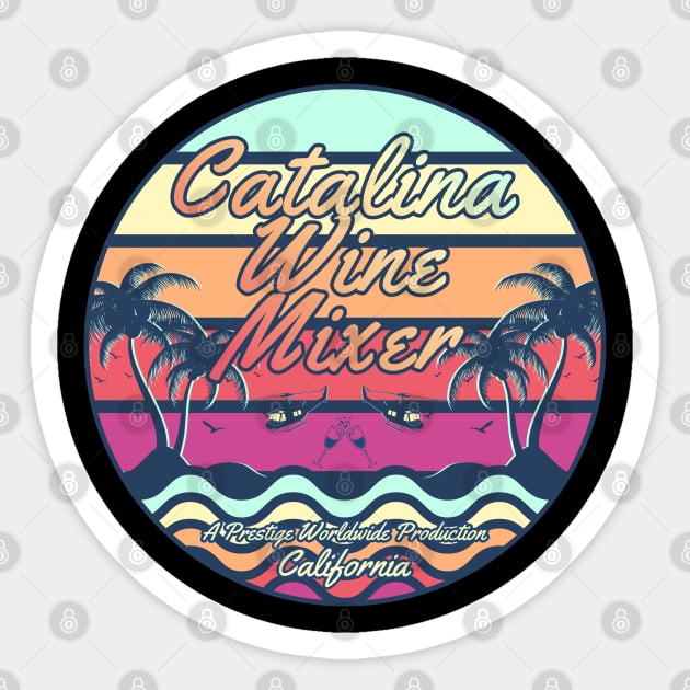 Catalina Wine Mixer Sticker by opoyostudio